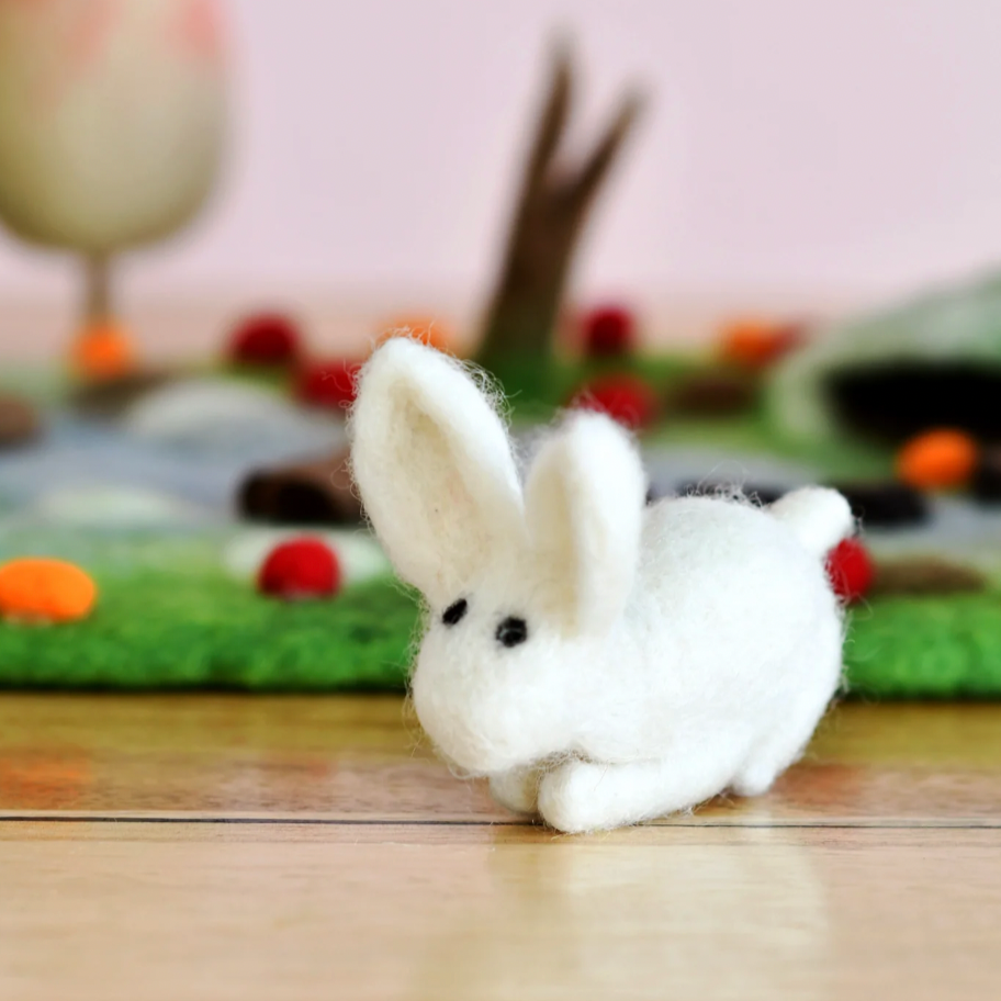 Tara Treasures | Felt Animals - White Rabbit