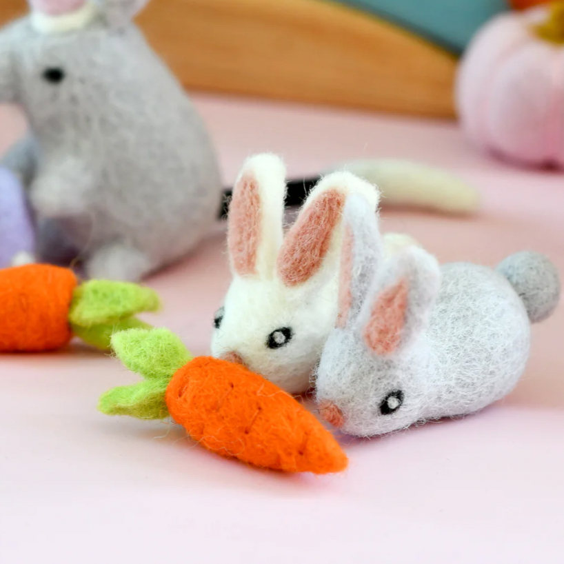 Tara Treasures | Felt Animals - Mini Bunny Rabbits