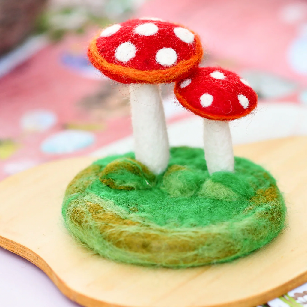 felt toadstool toy