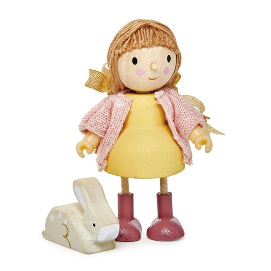 Wooden Doll - Amy and her Rabbit