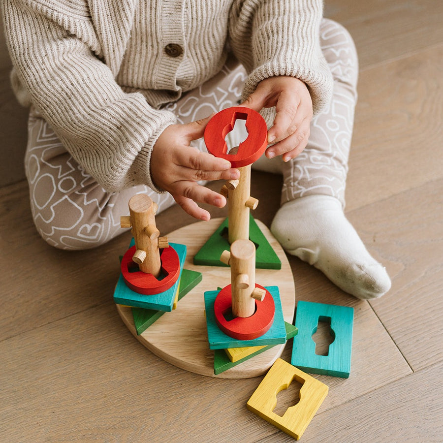 Qtoys | Montessori Twisting Disc Stacker