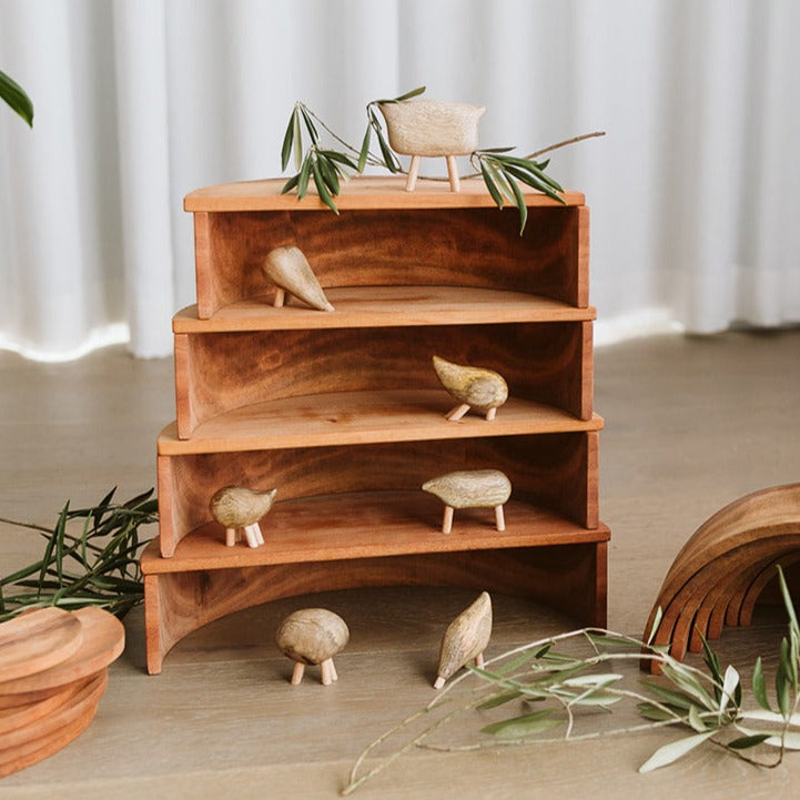 Wooden Pebble Animals