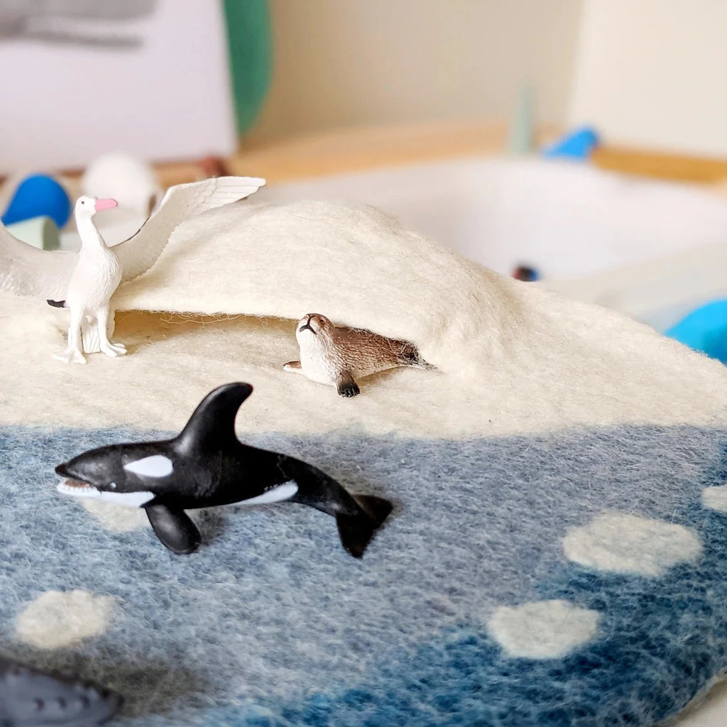 Tara Treasures | Felt Mat - Arctic Polar Playscape (Small)