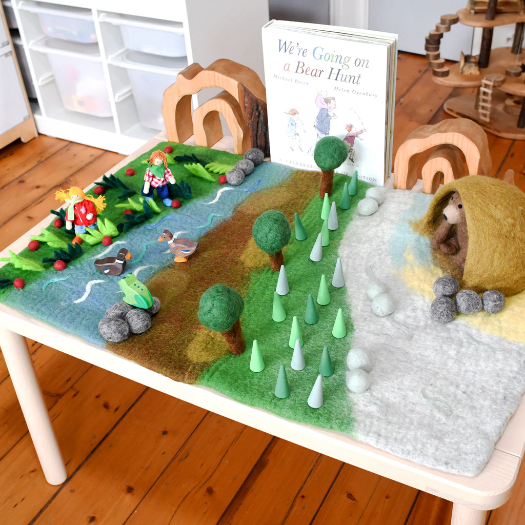 Tara Treasures | Felt Mat - Bear Hunt Playscape (Large)