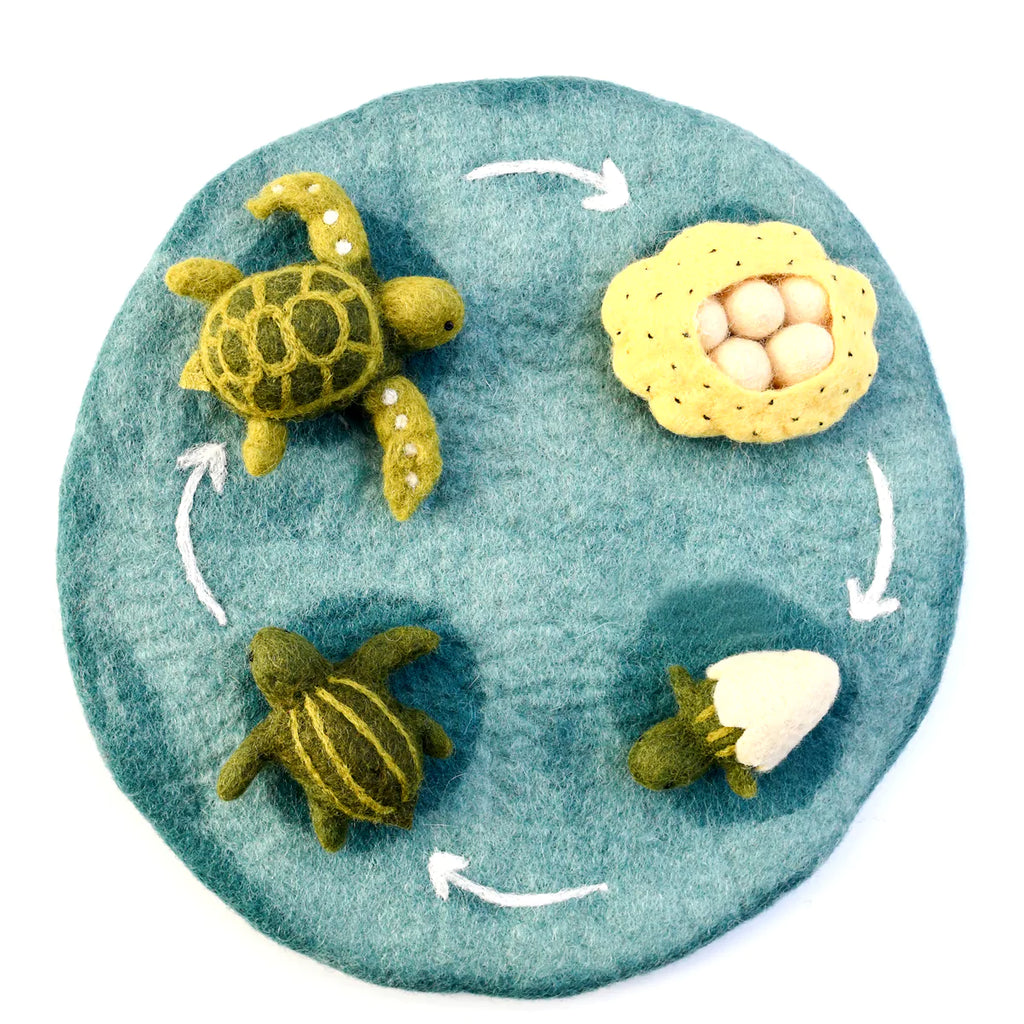 Tara Treasures | Felt Life Cycle Tray Play Mat | Water