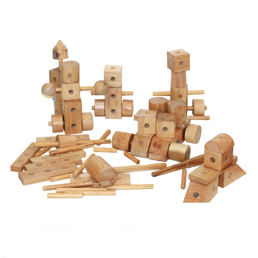 Wooden construction blocks sales