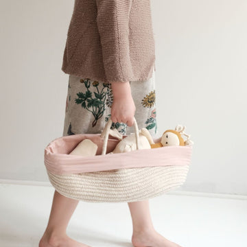 Fabelab | Organic Cotton Doll Carry Cot Baskets