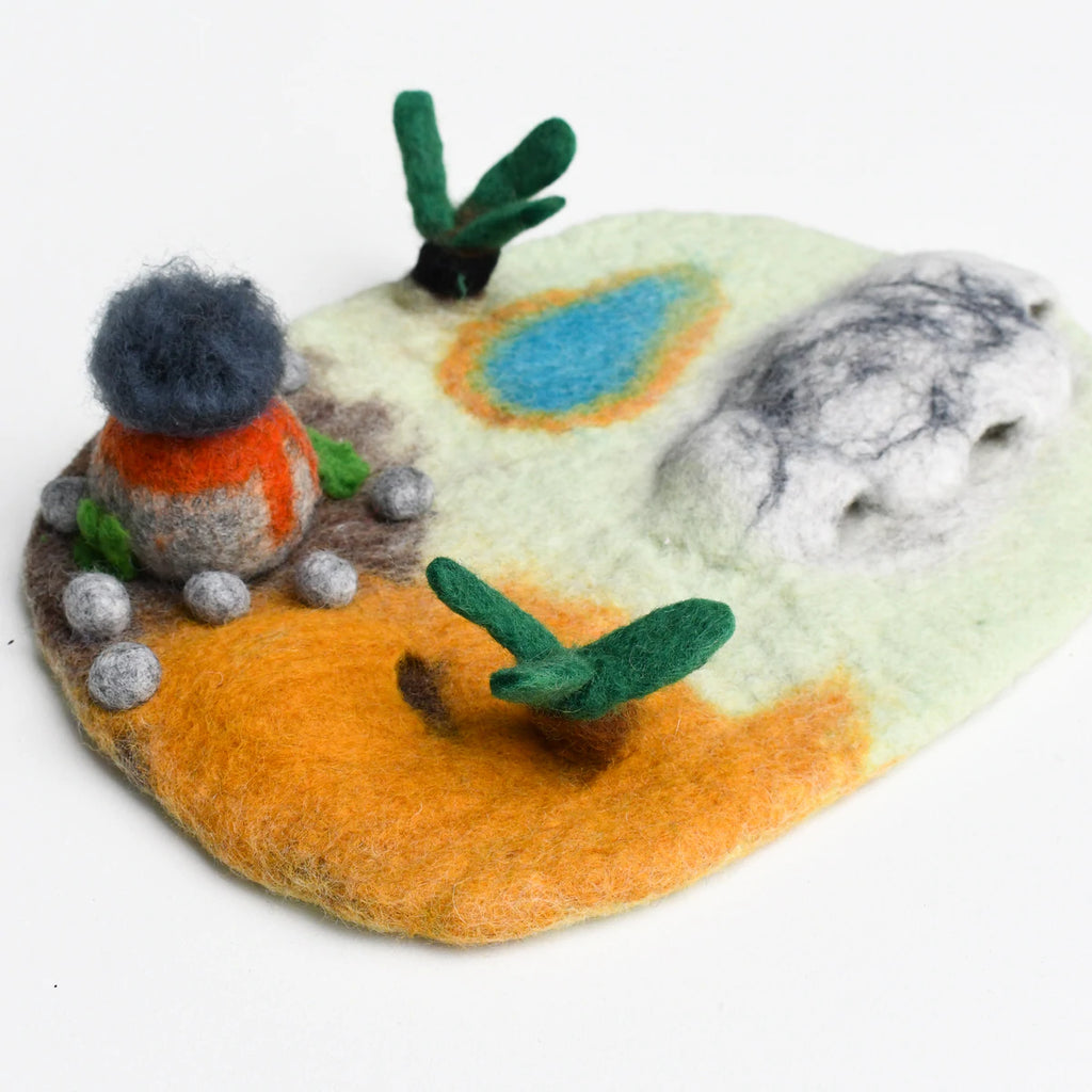 Tara Treasures | Felt Mat - Dinosaur Ice Age Playscape (Small)