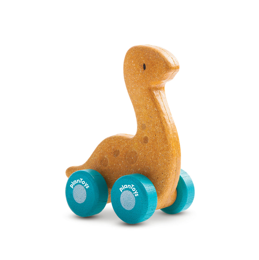 Eco wooden, fair trade toys mini dinosaurs on wheels 