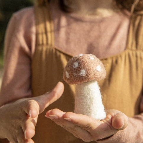 Muskhane Felt Dotty Mushrooms | Quartz Pink