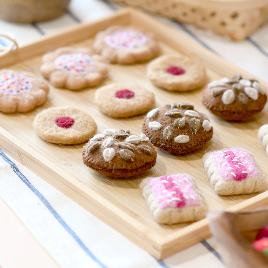 Felt Food | Pink Iced Biscuits