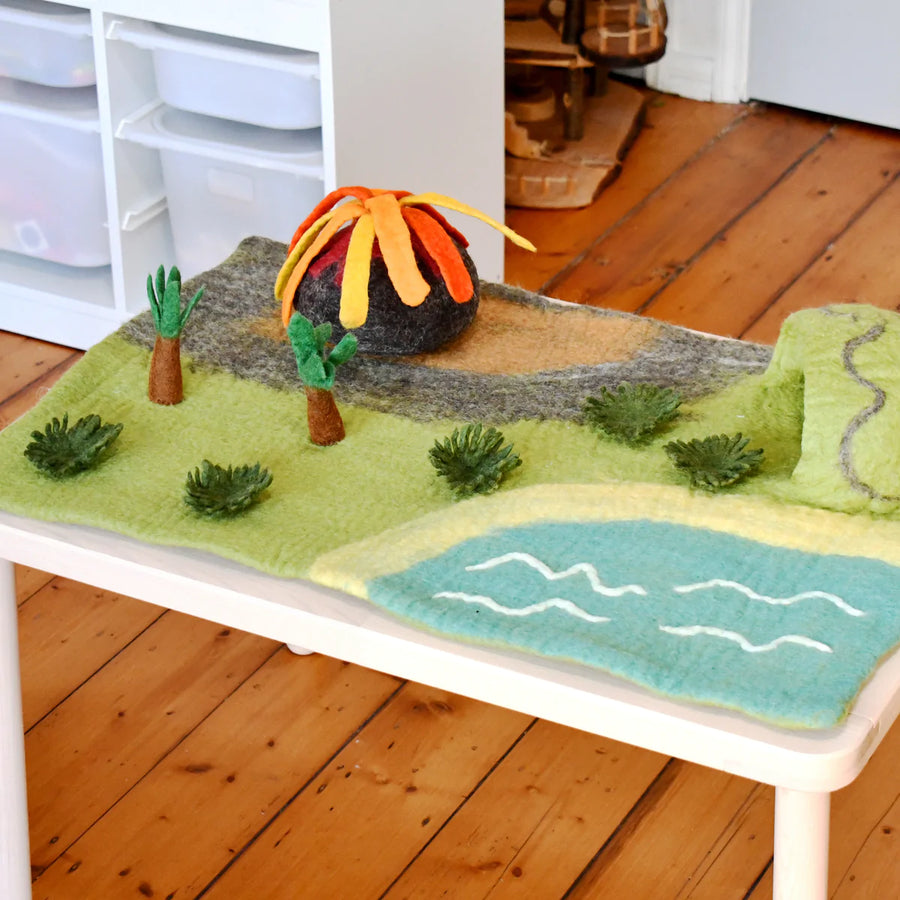 Dinosaur play mat hot sale volcano