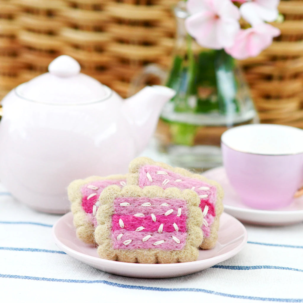 Tara Treasures | Felt Food - Pink Iced Biscuits