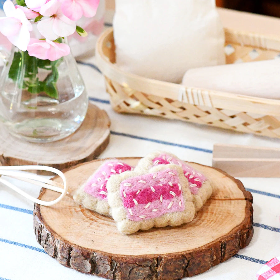 Felt Food | Pink Iced Biscuits