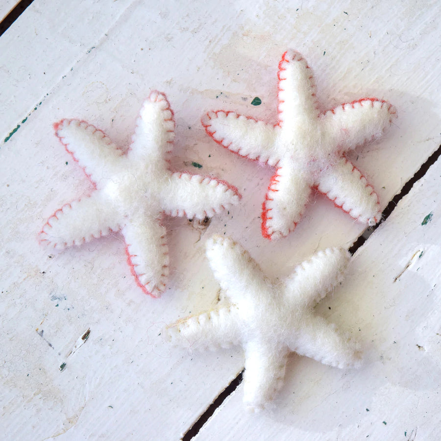 Eco-friendly, fair trade, felt starfish toy.  