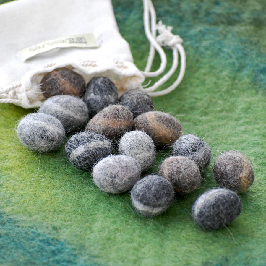 Felt Ball Set - Pebble Stones (15 pieces)