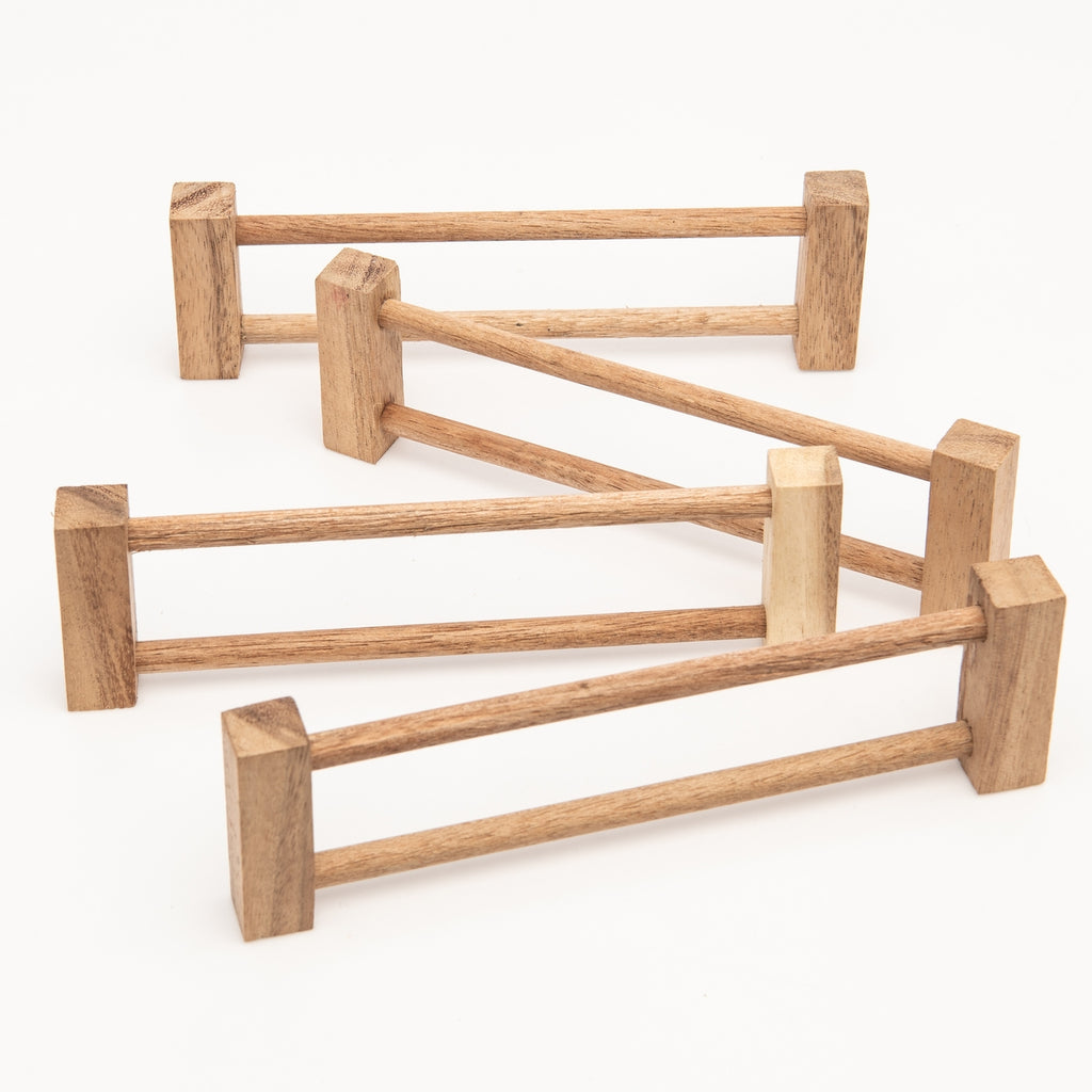 Wooden Railing Fence Set