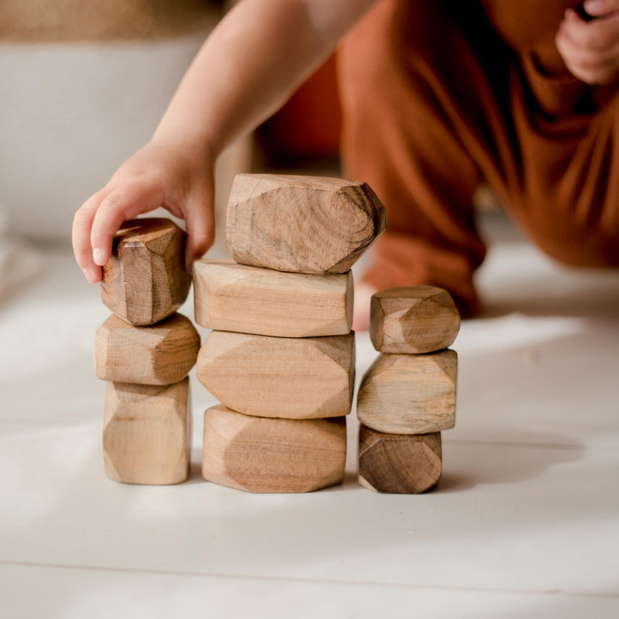Qtoys | Natural Wooden Gem Blocks