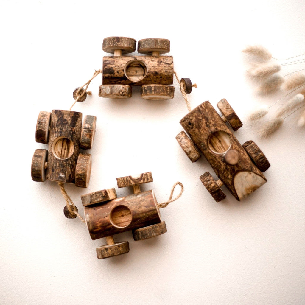 Qtoys | Natural Wooden Log Train