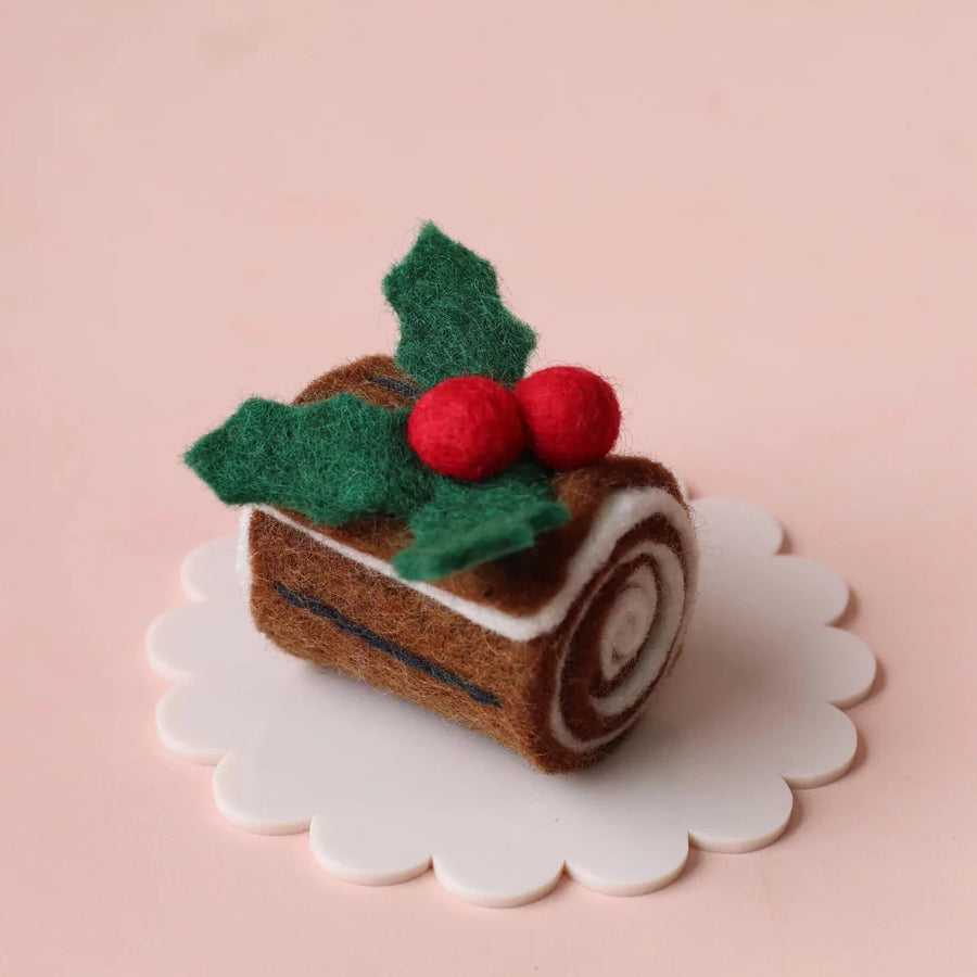 Juni Moon Felt Christmas Chocolate Yule Log