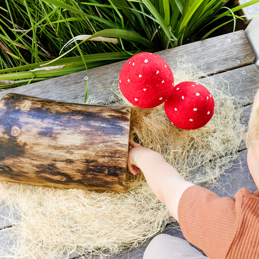 This half-hollowed log is a gorgeous accessory for small world play.