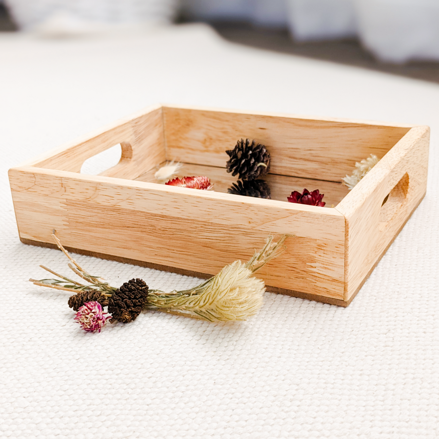 Wooden mirror discount tray