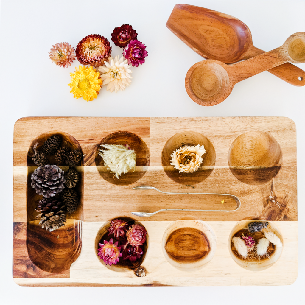 Wooden toy Montessori tray