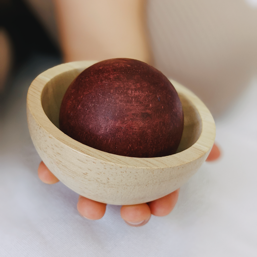 These smooth wooden ball toys offer so many opportunities for open ended play!