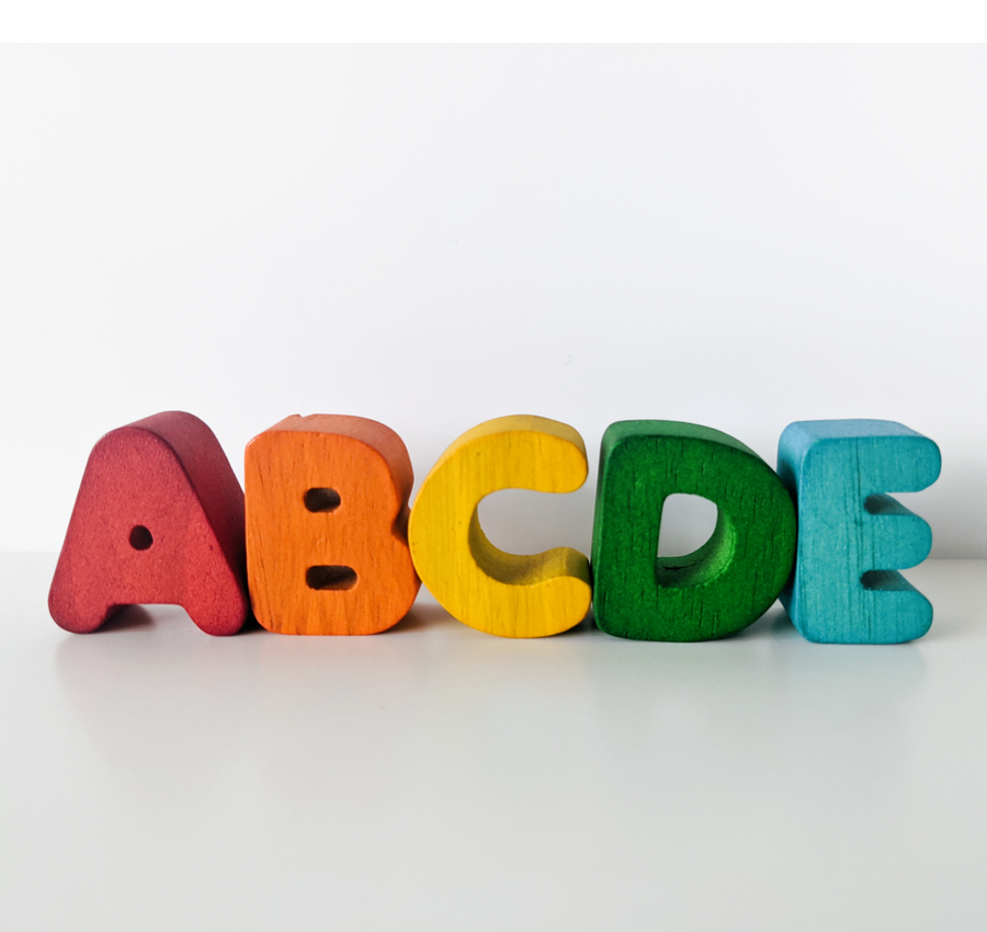 Qtoys | Wooden Alphabet Puzzle - Coloured Capital Letter