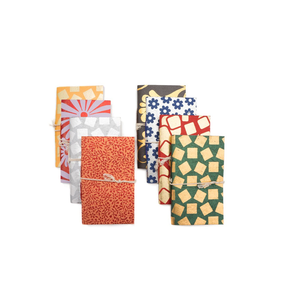 Metallic design, eco-friendly, sustainable notebooks with 100% tree-free, cotton paper. 