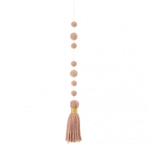 Muskhane Mini Pearls and Pompom Hangings | Three Colours