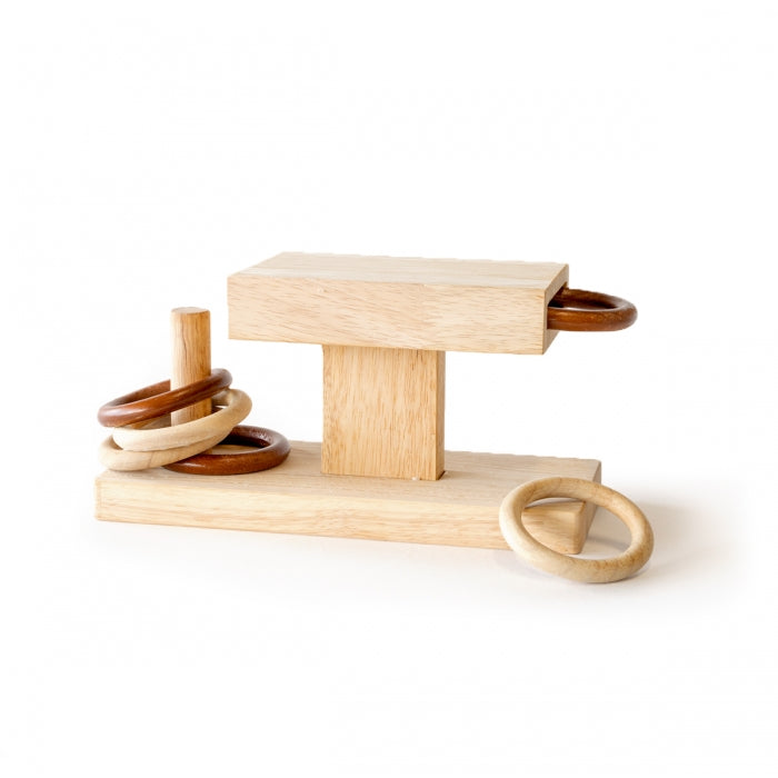 Montessori rings set wooden toy 