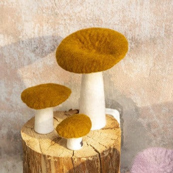 Muskhane Felt Mushrooms | Gold