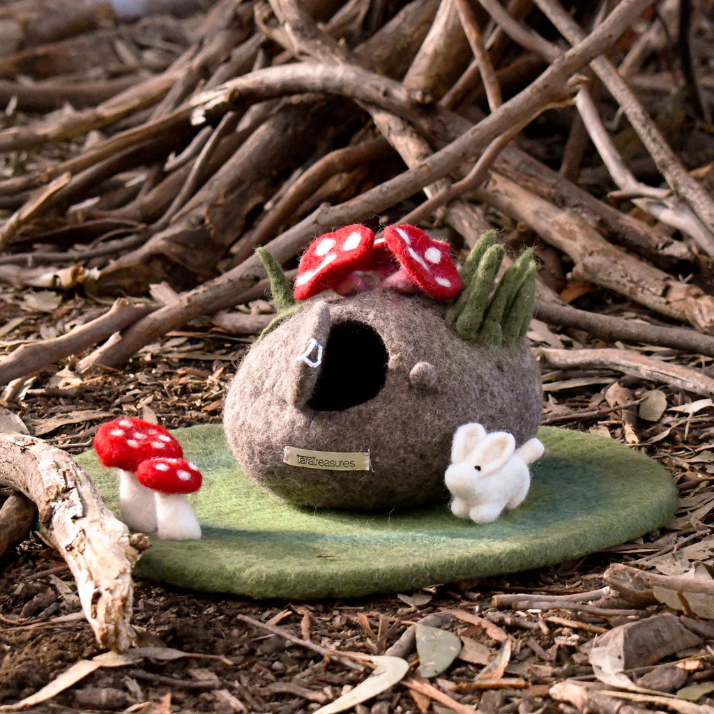 Tara Treasures | Felt Home - Mushroom with Rabbit