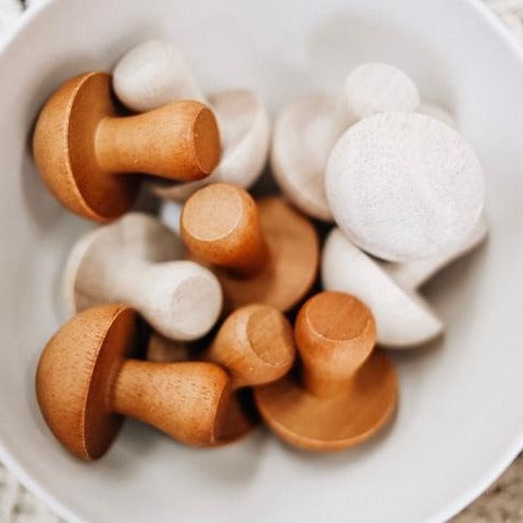 Qtoys | Wooden Mushroom Set - Natural