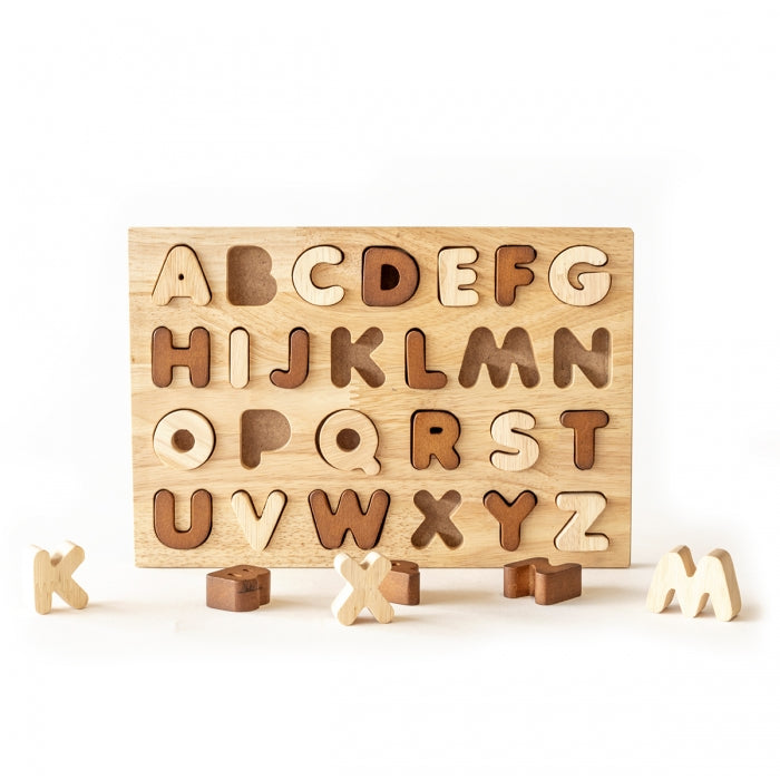 Natural Wooden Alphabet Puzzle - Upper Case 