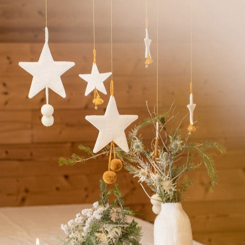 Muskhane Felt Pompoms Star | Six Colours