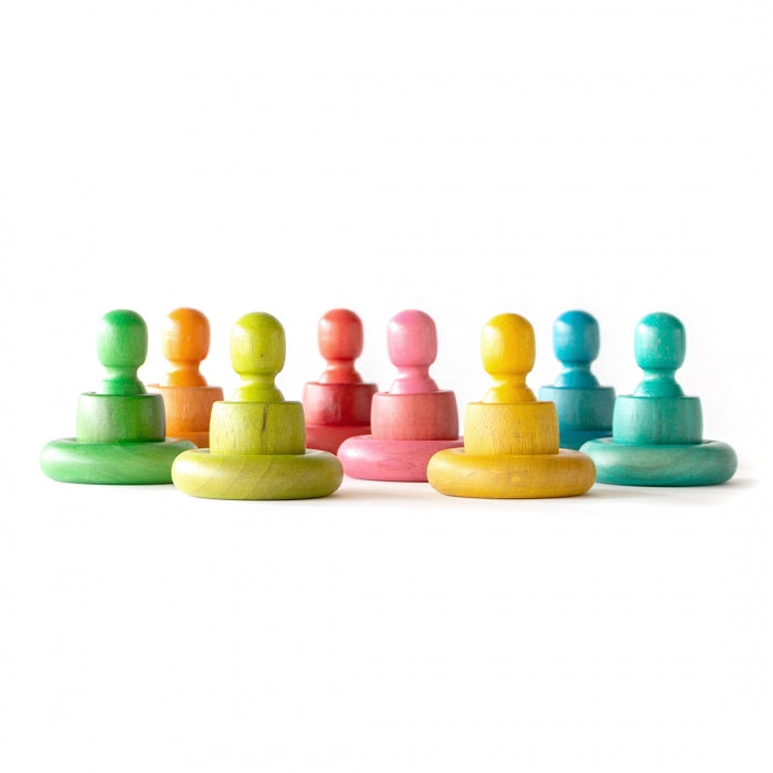 24 piece Montessori toy Rainbow Playset