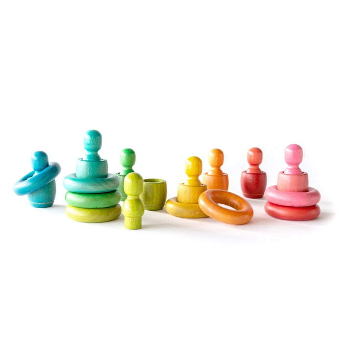 This 24 piece Montessori toy Rainbow Playset puzzle