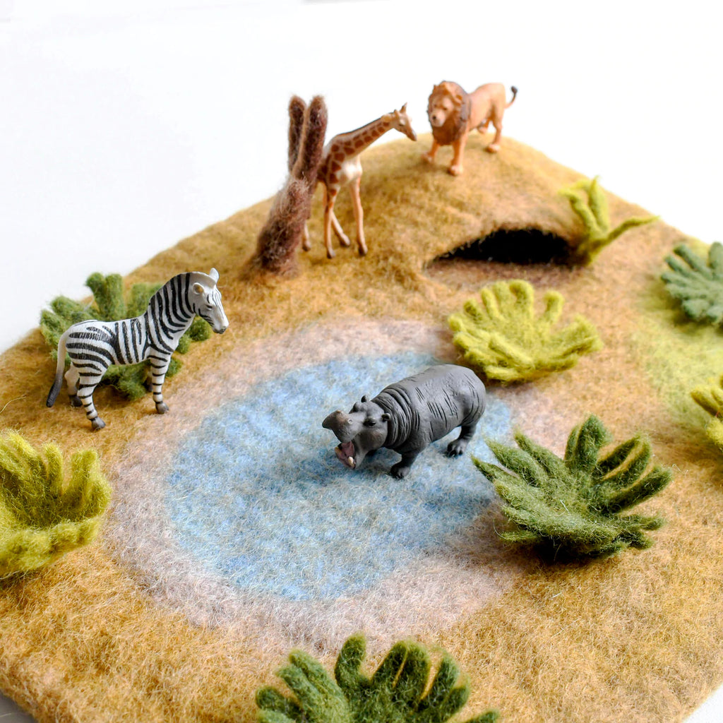 Tara Treasures | Felt Mat - Safari Playscape (Small)