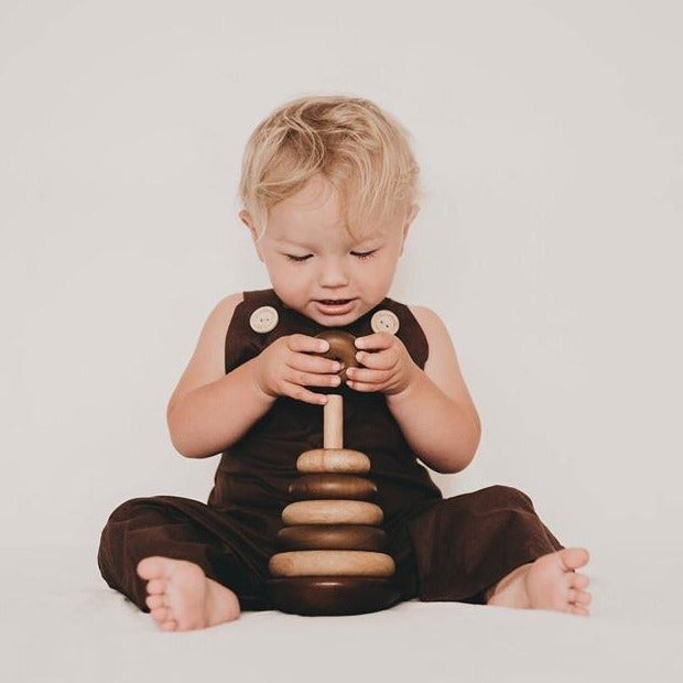 Qtoys | Wooden Stacking Rings | Natural