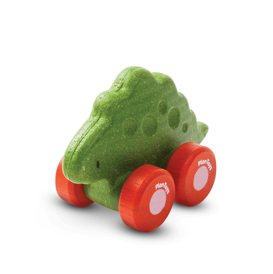 Eco wooden, fair trade toys mini dinosaurs on wheels  